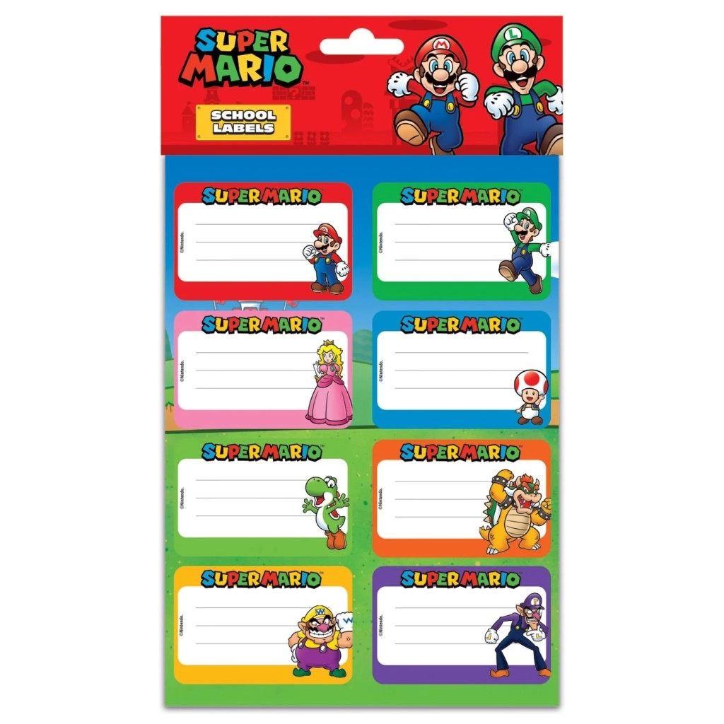 Super Mario školní sada samolepek a pomůcek