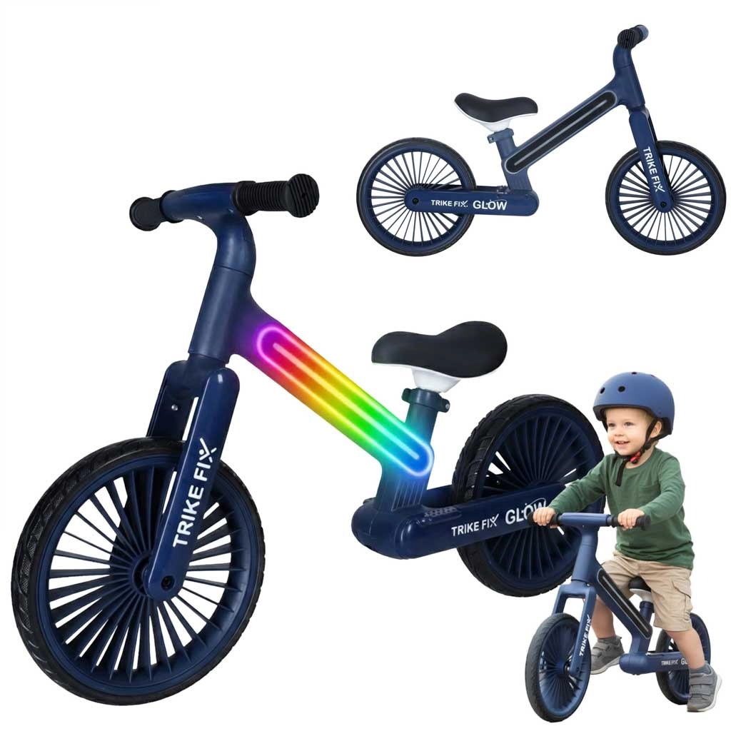 Odrážedlo TRIKE FIX GLOW LED – námořnická modrá