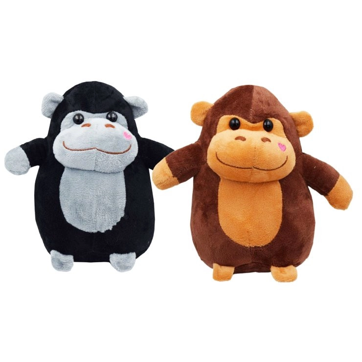 Plyšová gorila Afro 20 cm – hnědá nebo černá