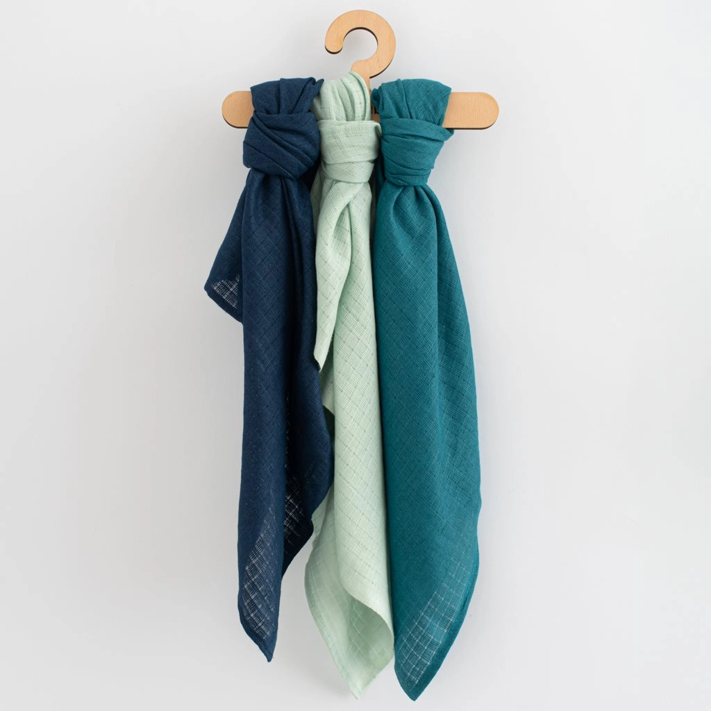 Bavlněné barevné pleny pro chlapečky New Baby 70 × 80 cm, 3 ks