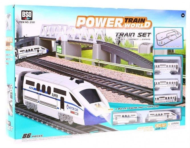 Dětská Hračka Kolejnice 914 cm s Vlakem a Doplňky