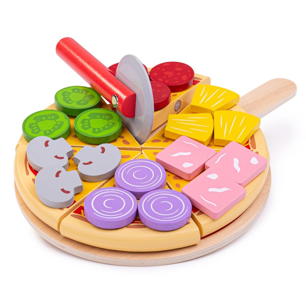 Bigjigs Toys krájecí dřevěná pizza