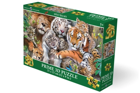 Puzzle 3D - Spící šelmy