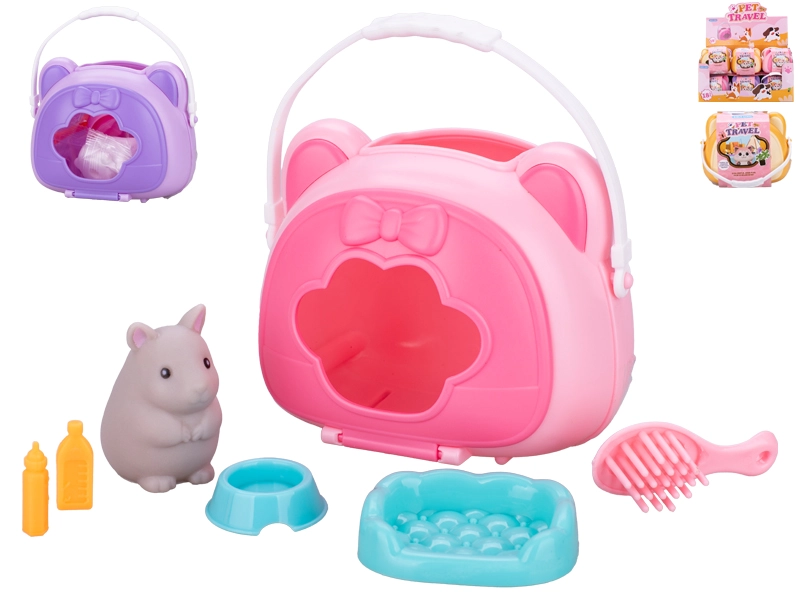 Sada mini zvířátko s přepravkou a doplňky