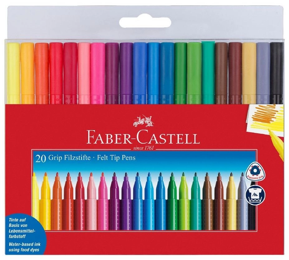 Levně Fixy Faber-Castell grip, sada 20 ks