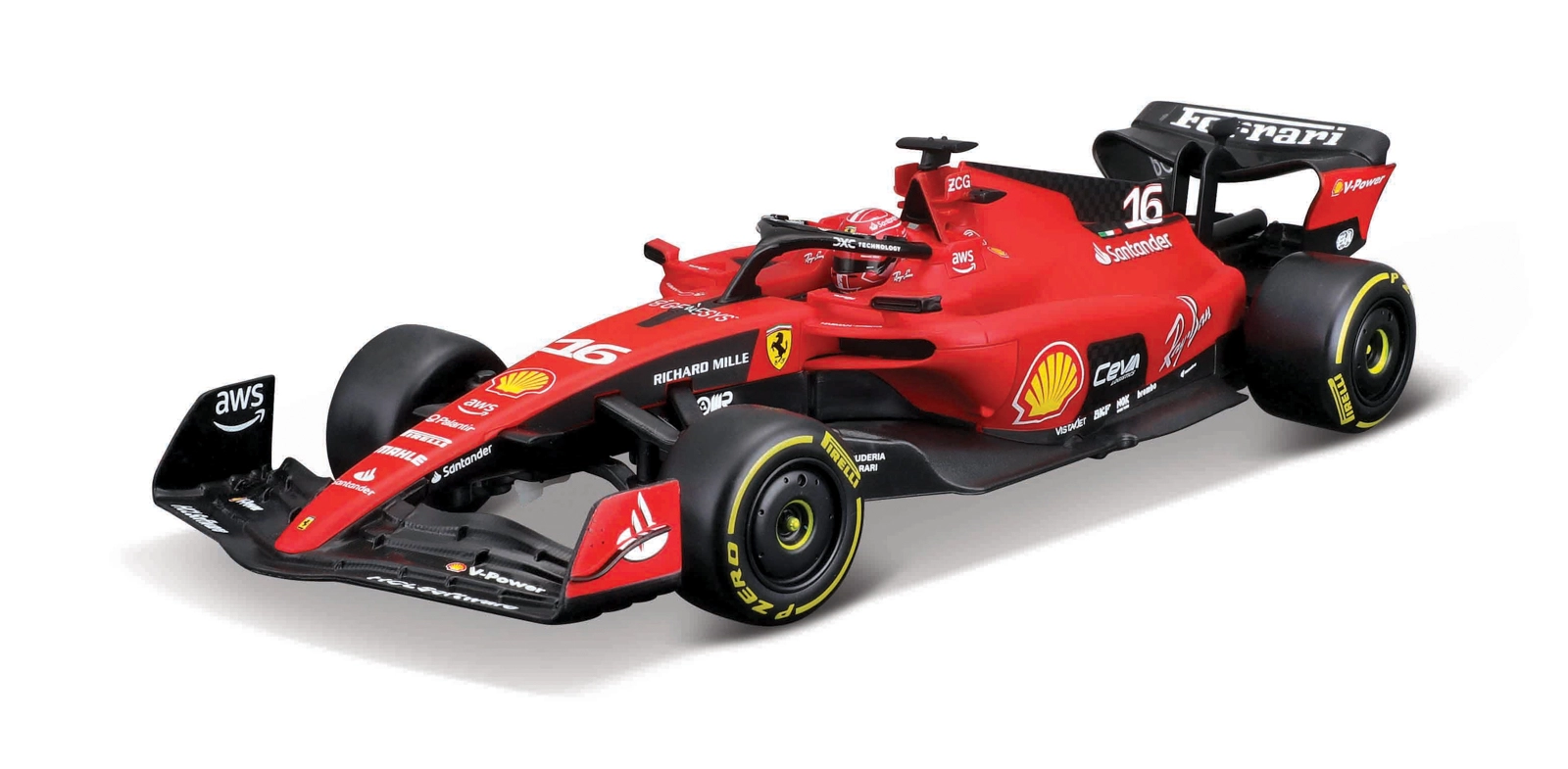 Maisto Ferrari F1 Sf-23 Team Scuderia Ferrari N 16 Season 2023 Charles Leclerc Červená Černá 1:24