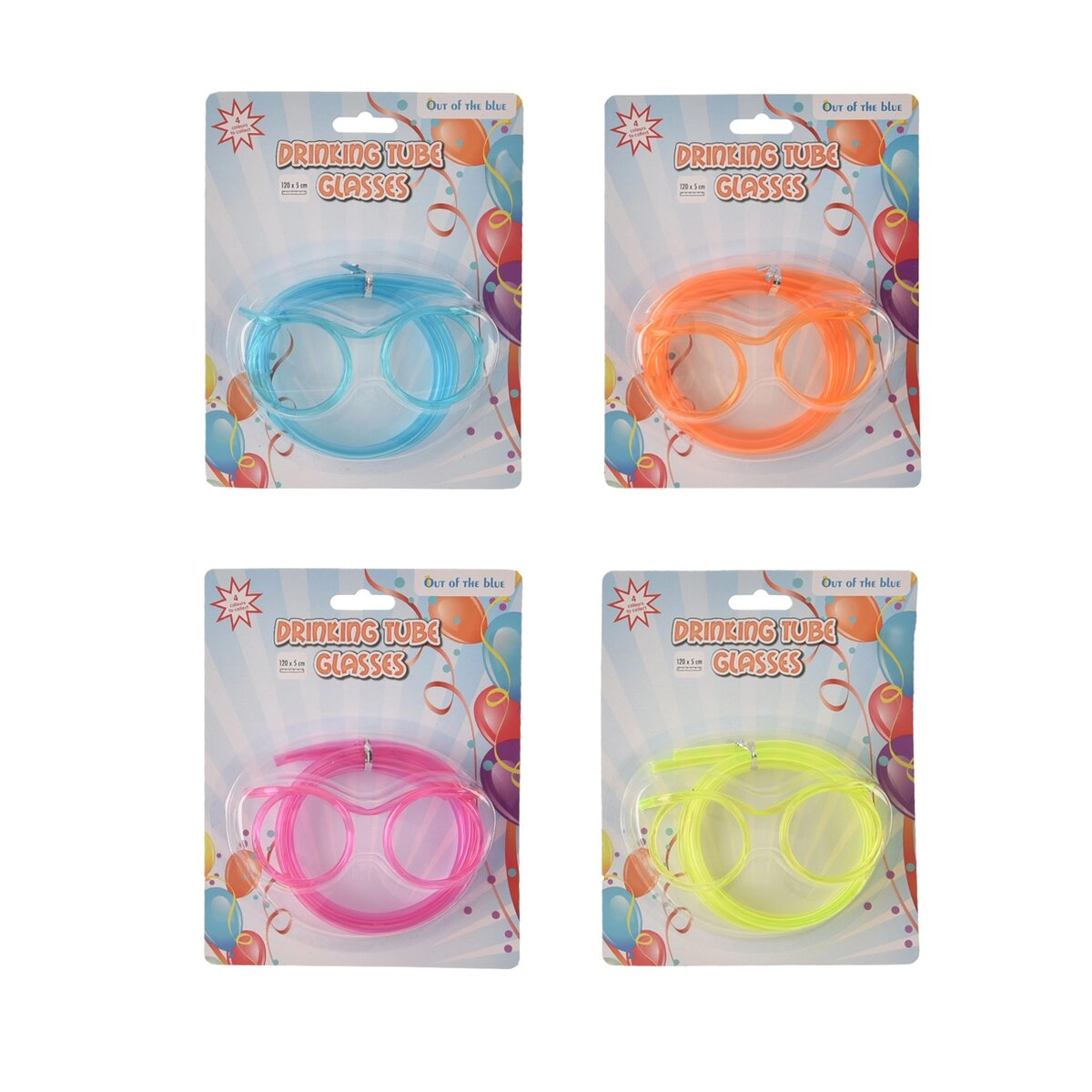Brýle s brčkem (plast UH), mix 4 variant