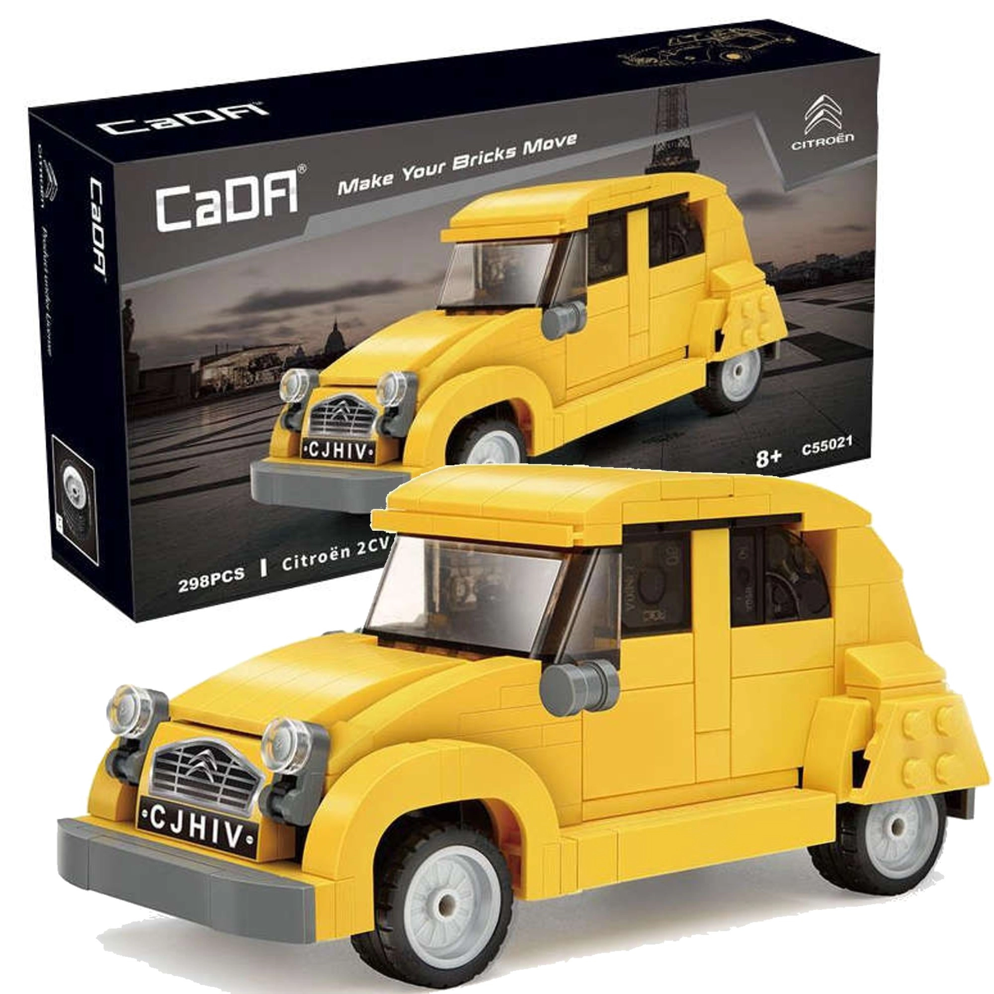 CaDA žluté městské auto Citroen 2CV