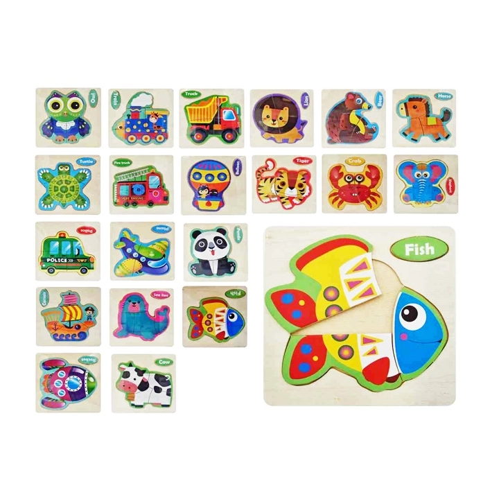 dřevěné dětské puzzle – různé motivy