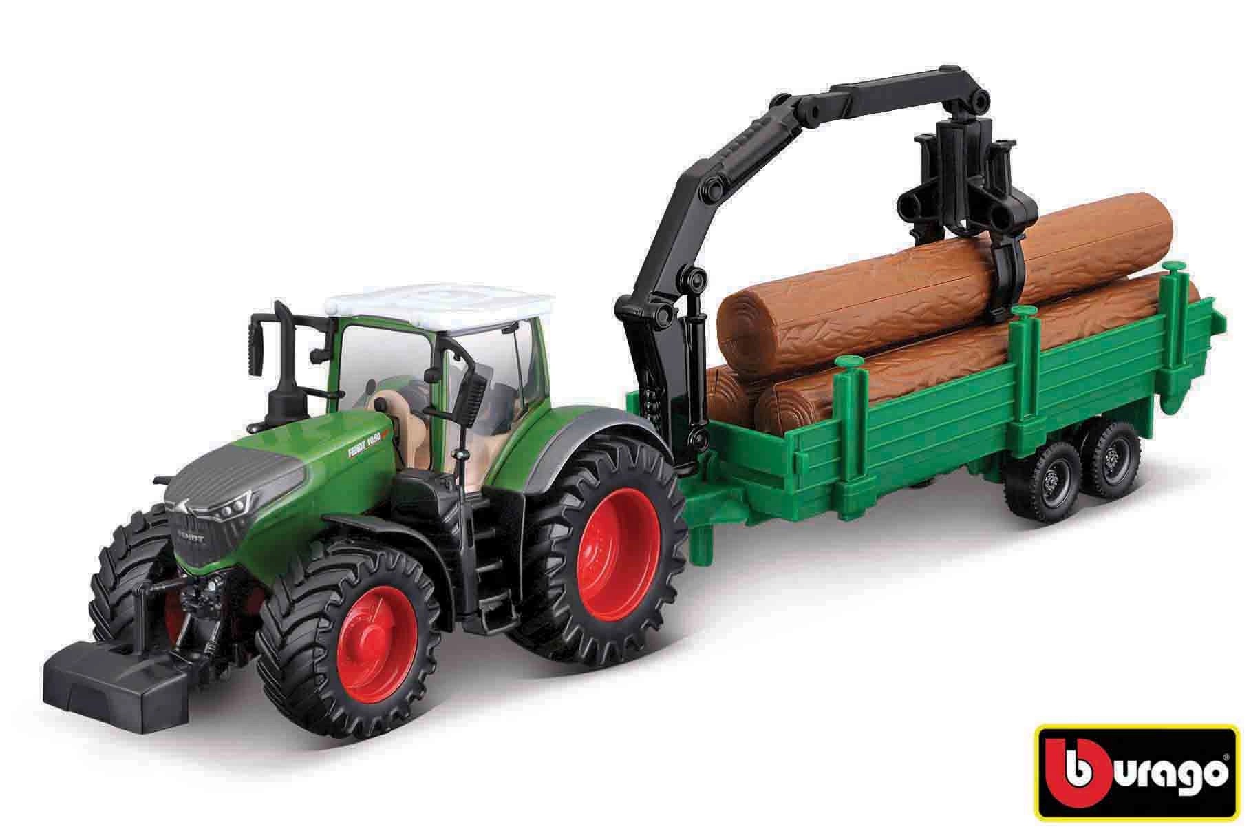 Levně Bburago Farm Traktor Fendt 1050 Vario + Tree Forwarder 1:50
