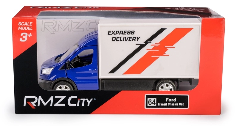 Kovový model dodávky EXPRESS DELIVERY 1:43 modrý s pull-back