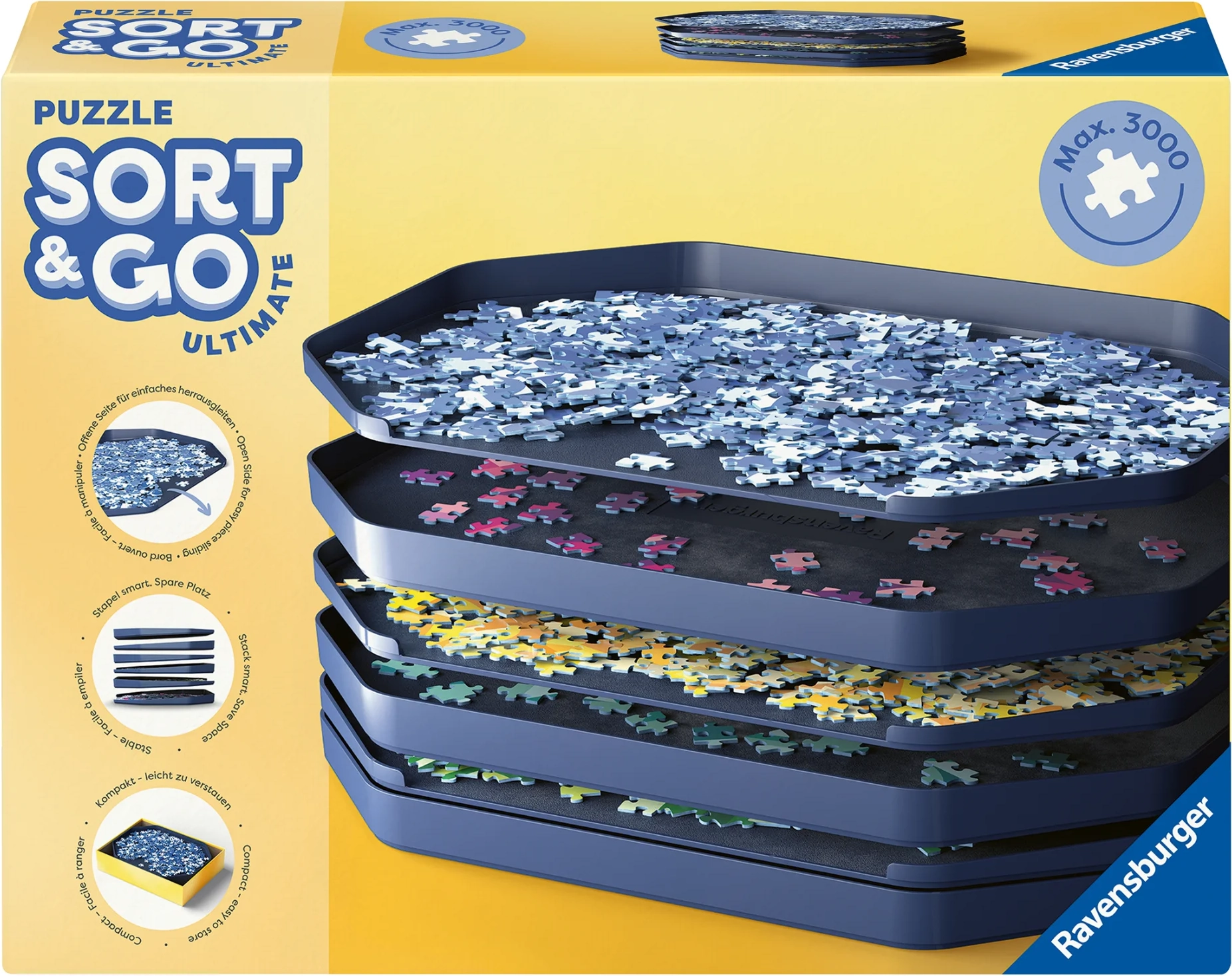Ravensburger 01676 sort & go ultimate, systém na třídění puzzle