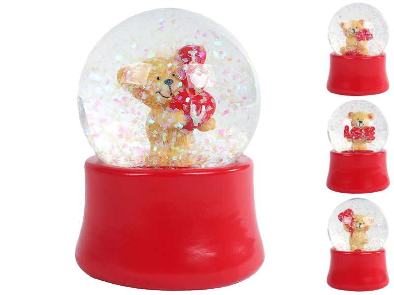 Sněžítko s medvídkem Love 7 cm