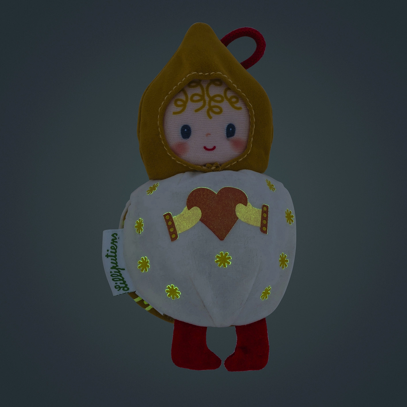 Lilliputiens - vánoční plyšová dekorace - bílá elfka Mimmi