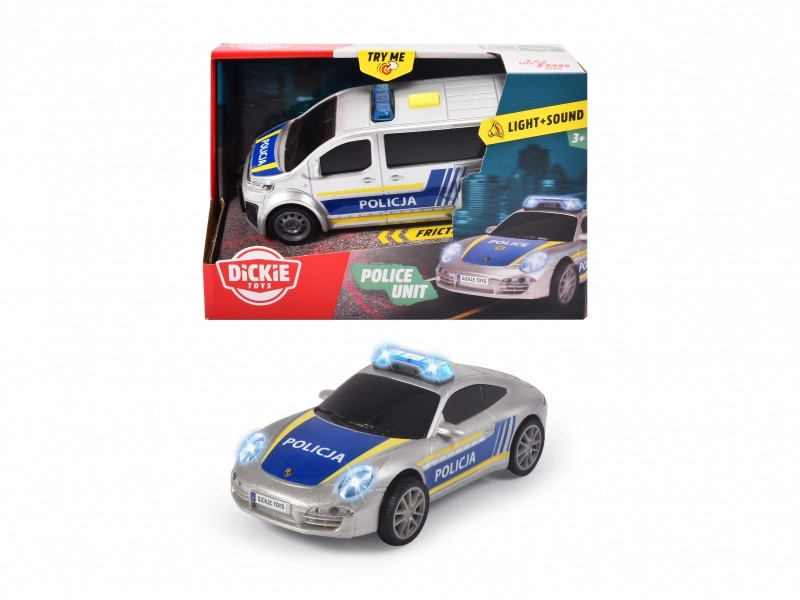 Policejní vůz SOS s frikčním pohonem a světlem a zvukem