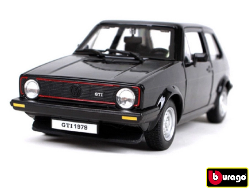 Levně Bburago Volkswagen Golf MK1 GTI černá 1:24