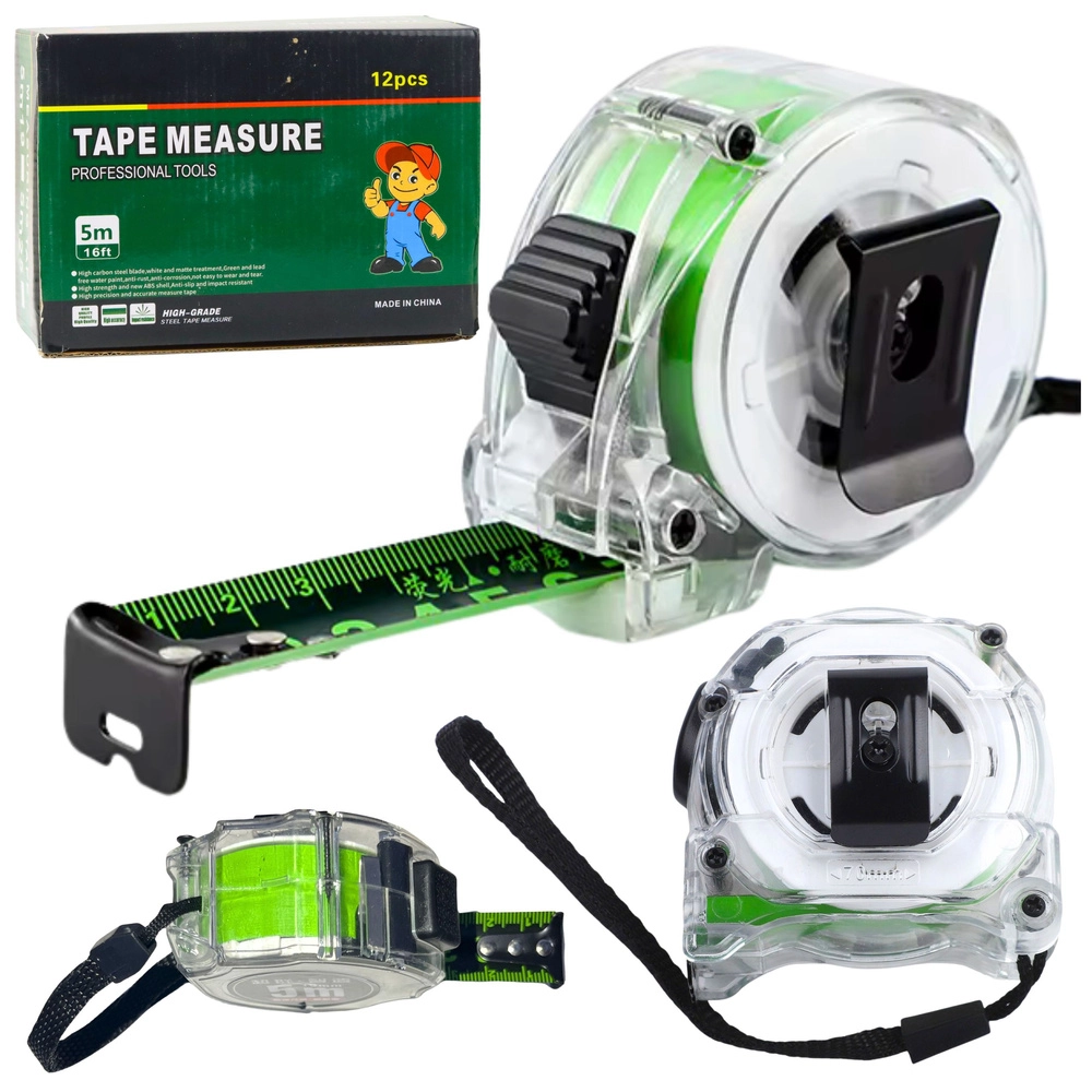 Fluorescenční svinovací metr 5 m, 25 mm