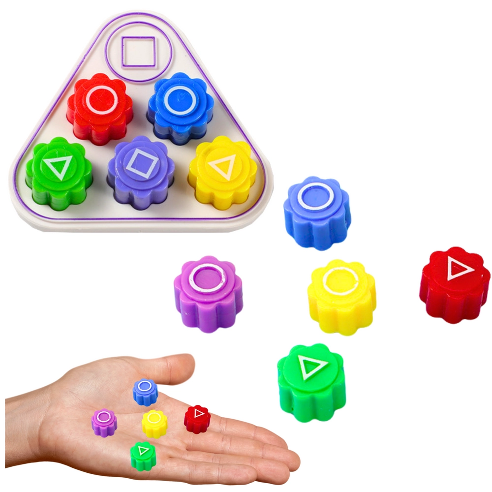 Kostky Gonggi Squid Game s trojúhelníkovým stojánkem