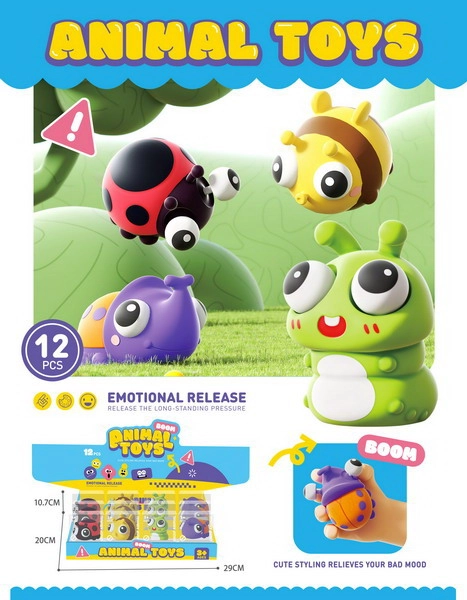 Mačkací hmyz 8,5 cm antistresová hračka