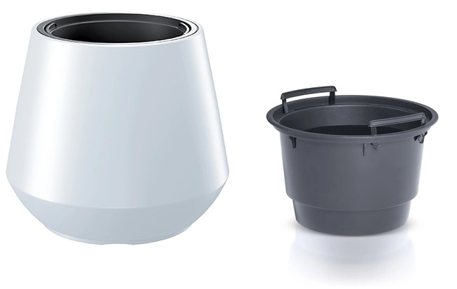 Prosperplast Květináč s vkladem HEOS 39,5 cm bílý