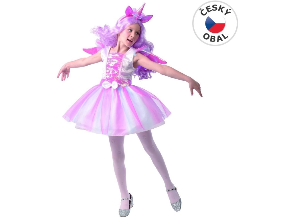 Šaty na karneval jednorožec 110 - 120 cm