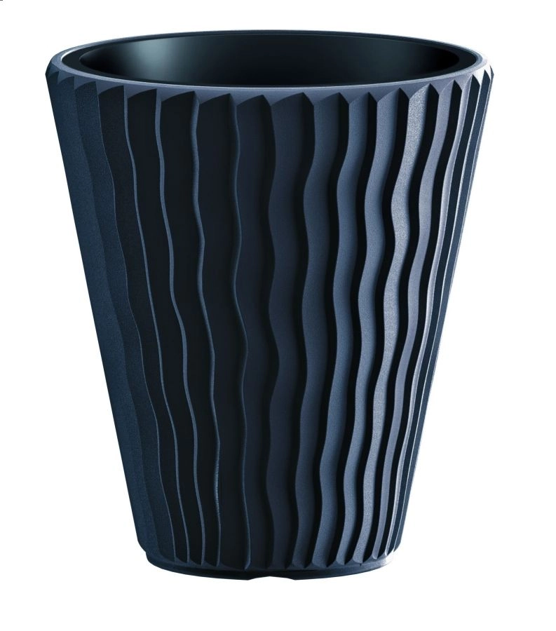 Prosperplast Květináč Small Sandy tmavě šedý 39 cm