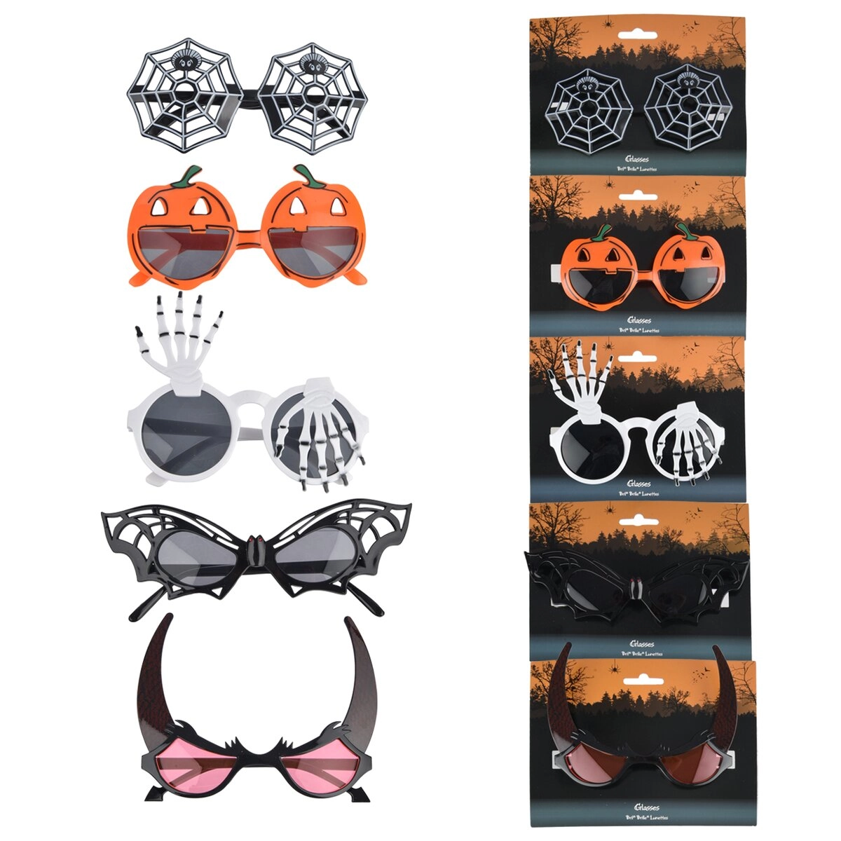 Karnevalové brýle Halloween – mix 5 designů