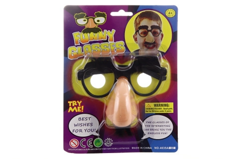 Karnevalové brýle s nosem a knírem