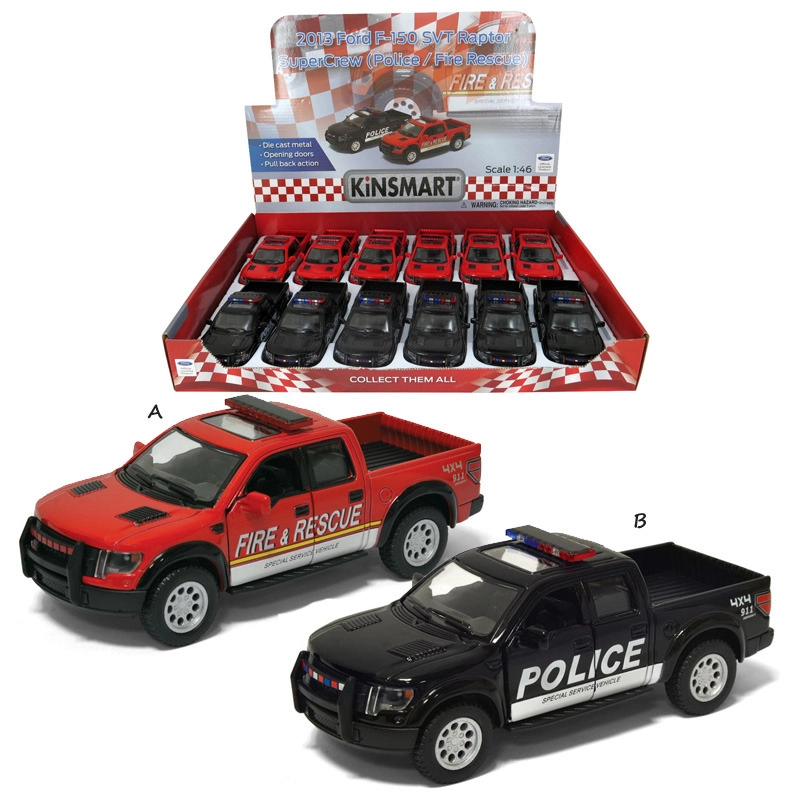 Levně Kovový model auta Ford F-150 SVT Raptor SuperCrew (2013) – záchranáři