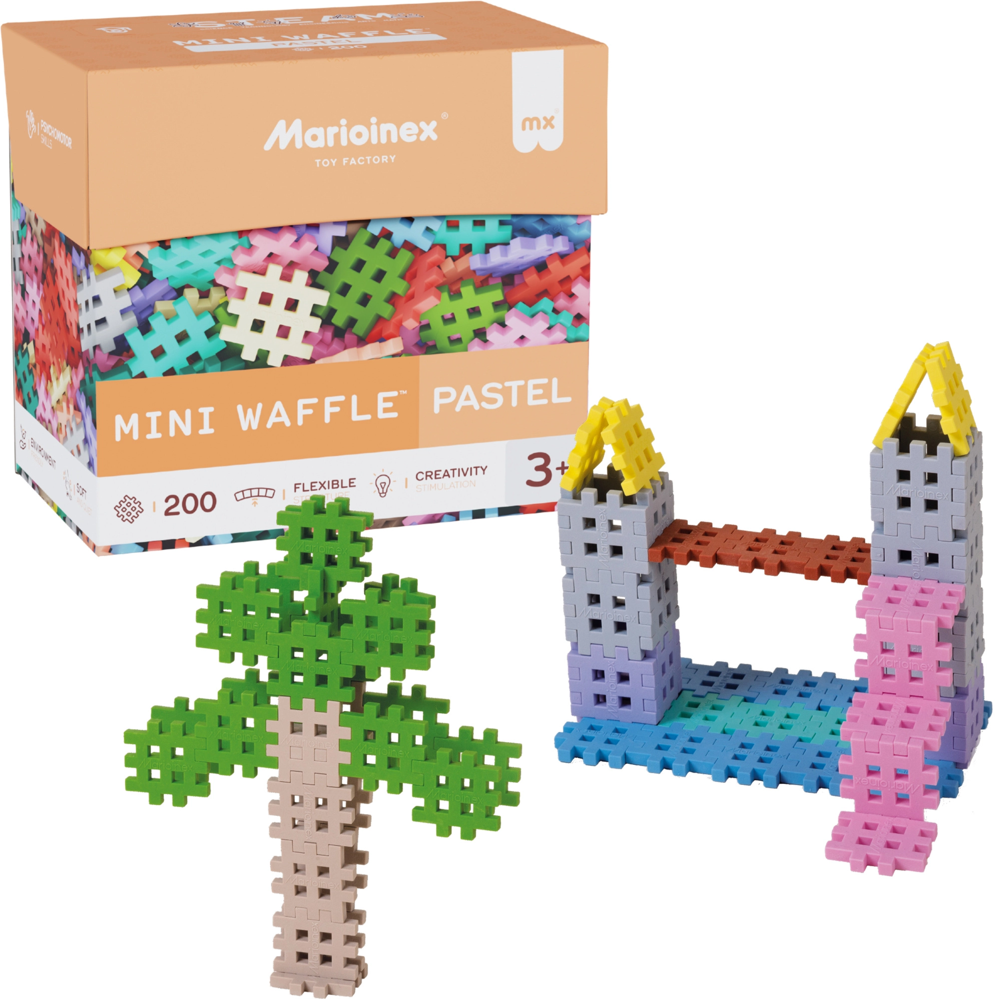 Stavebnice Mini Waffle Pastel 200 ks od Marioinex