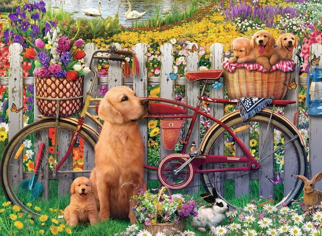 Ravensburger Roztomilí psi v zahradě 500 dílků