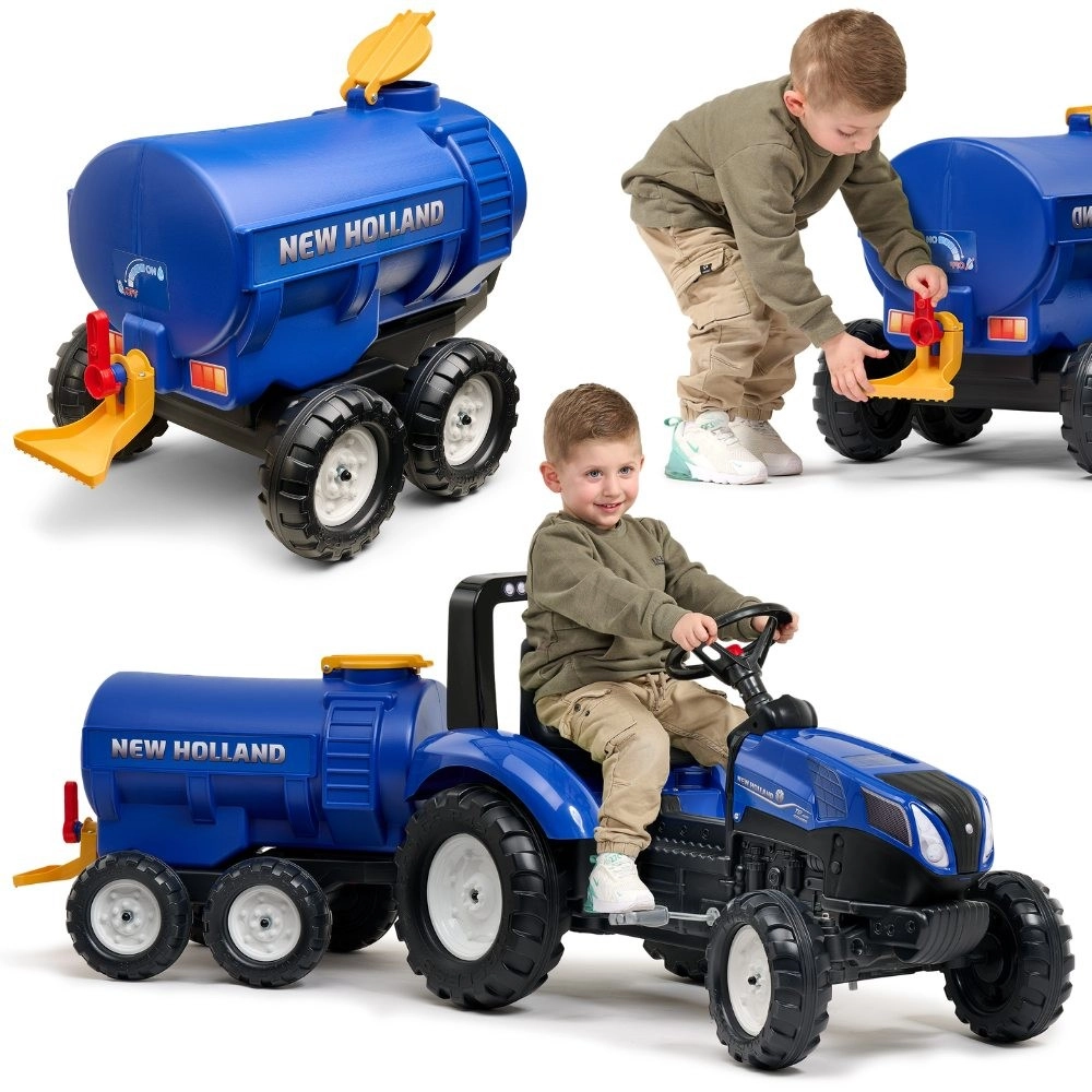 Falk přívěs cisterna s kohoutkem NEW HOLLAND – modrá