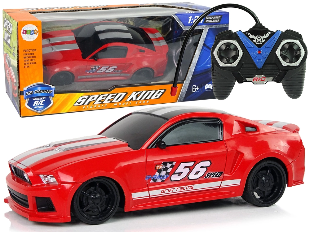 Levně rc sportovní auto 1:24 červené s tónovanými okny