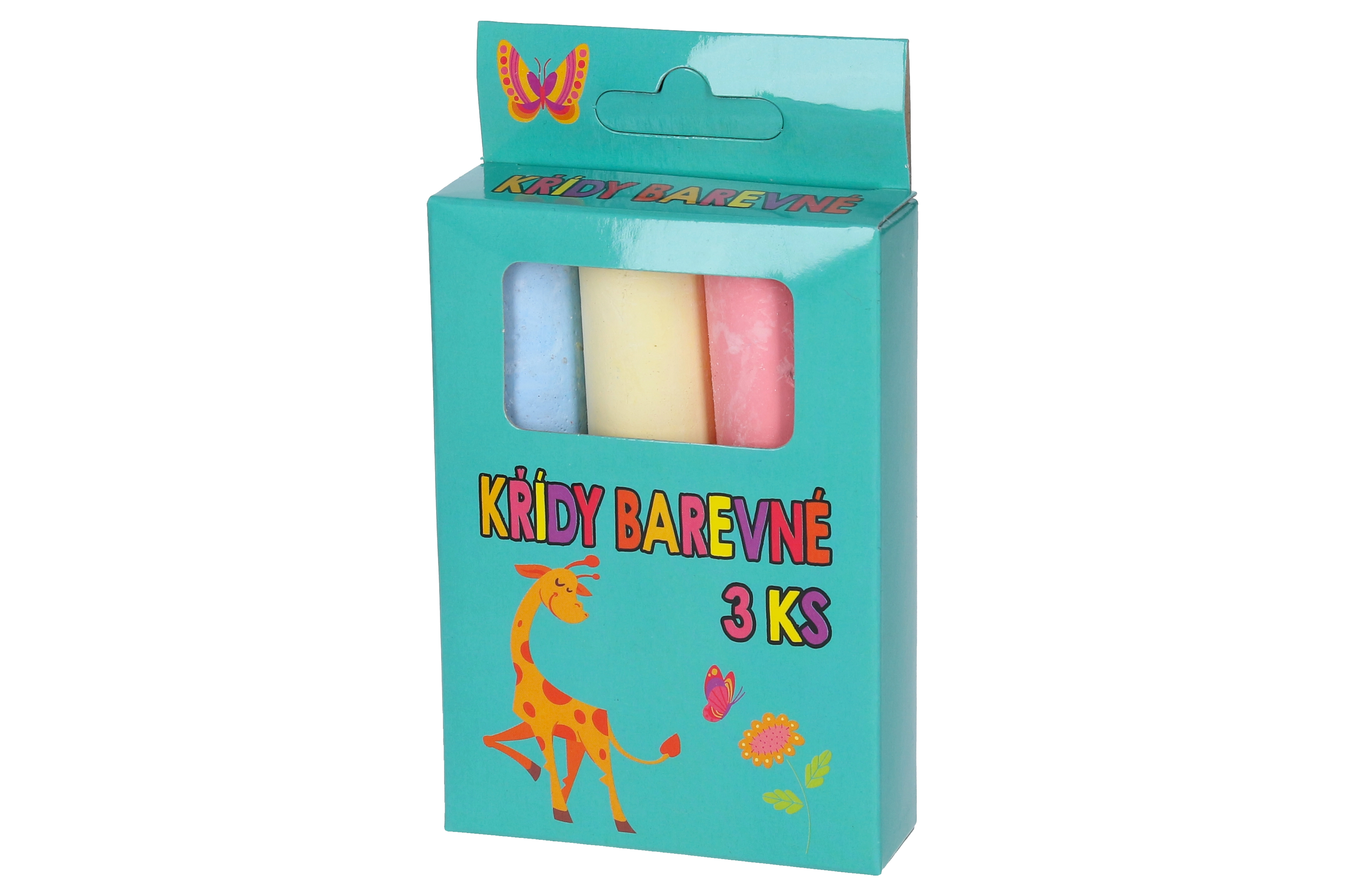 Levně Teddies Křídy chodníkové XL 19x4,5cm barevné 3ks v sáčku