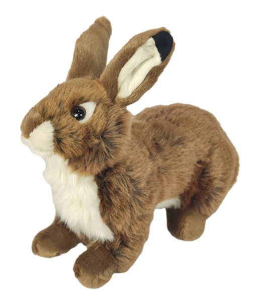 Hnědý plyšový králík 28 cm