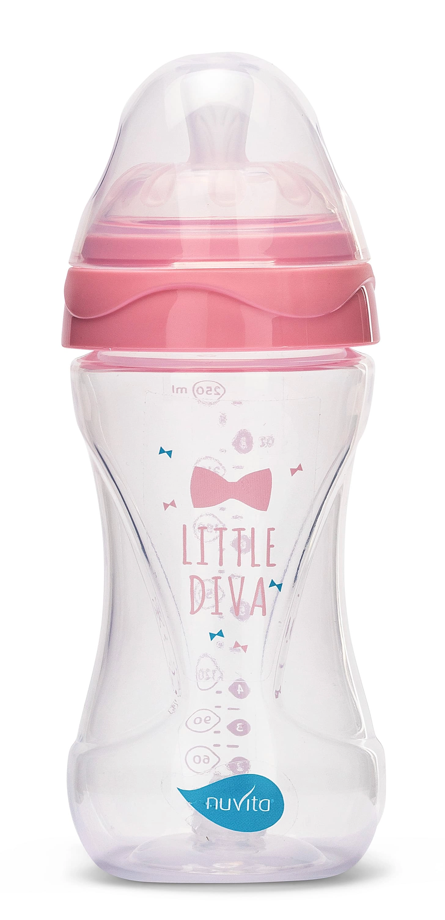Nuvita lahvička Mimic Transparent pink 330ml