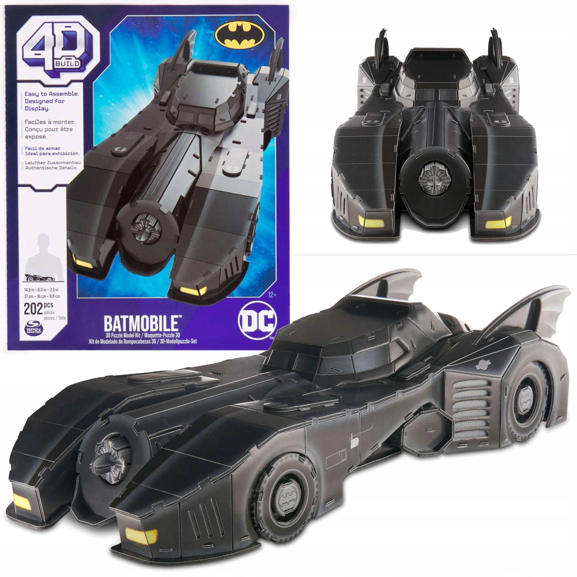 Puzzle 4D build batman batmobile 3D model k sestavení 37 cm