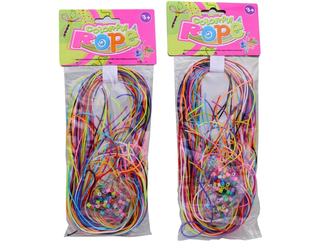 15668 - Provázky k zaplétání s doplňky, 80 cm