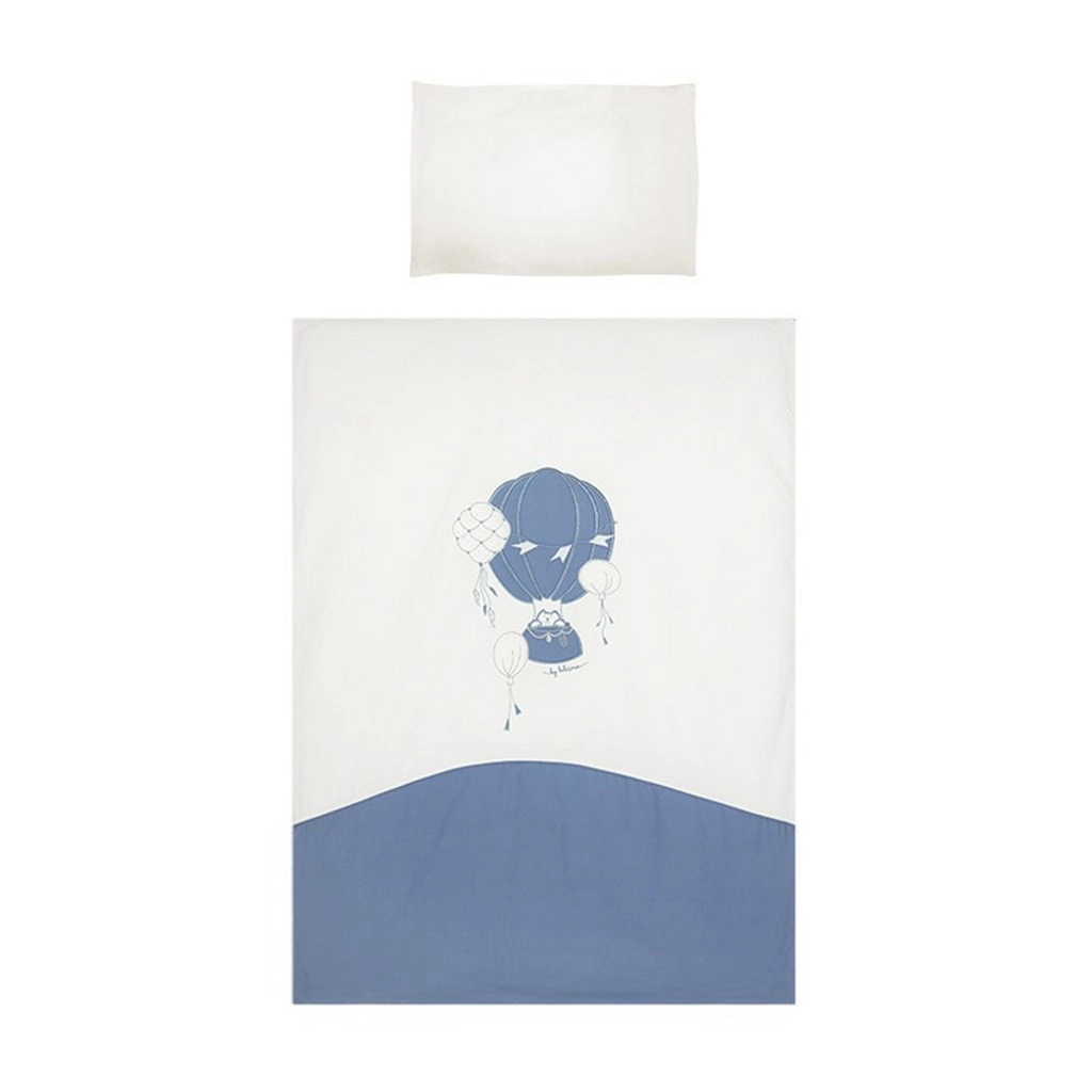 Třídílná dětská ložní souprava Belisima Balloons, 100% bavlna, modro‑bílá