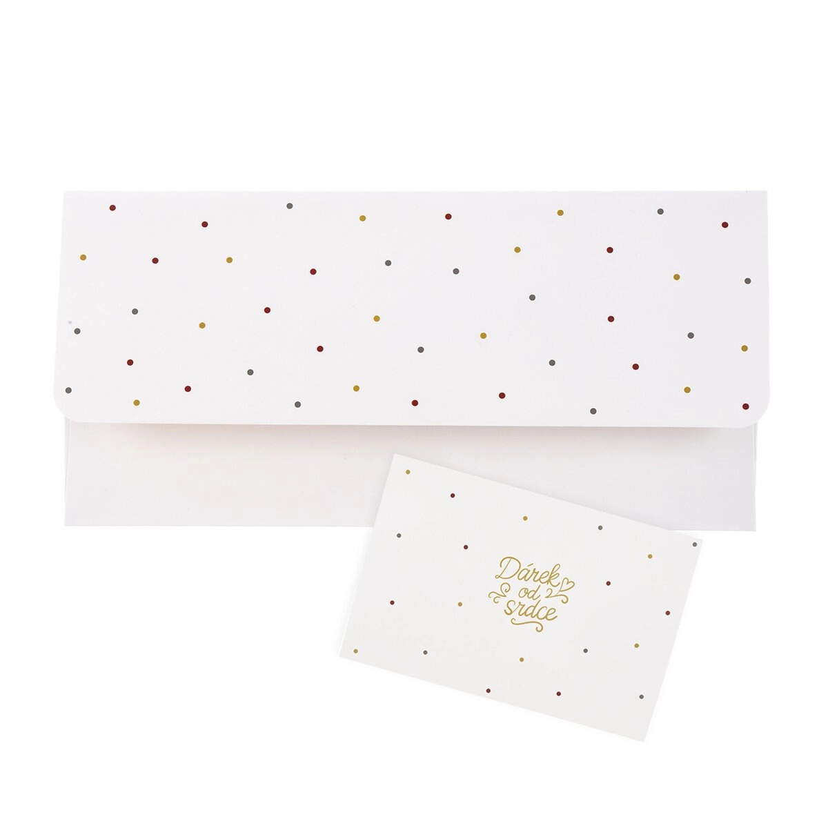 Obálka papír Dárek od srdce 22x11 cm