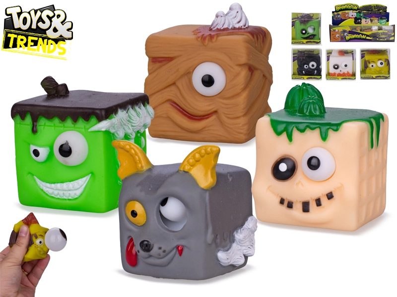 Brainboooom příšerky – strečové kostky 6 × 6 cm