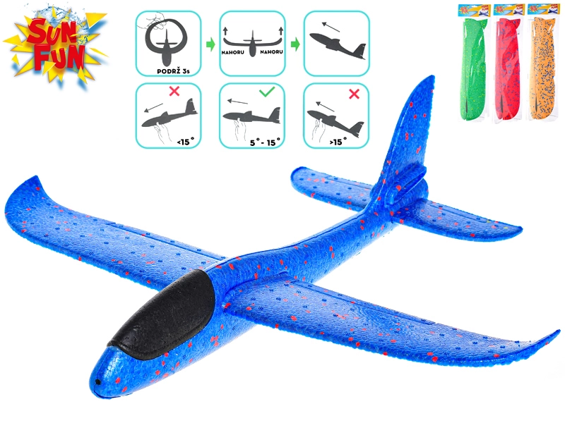 Levně Mikro Trading Sun Fun letadlo pěnové 48cm v sáčku