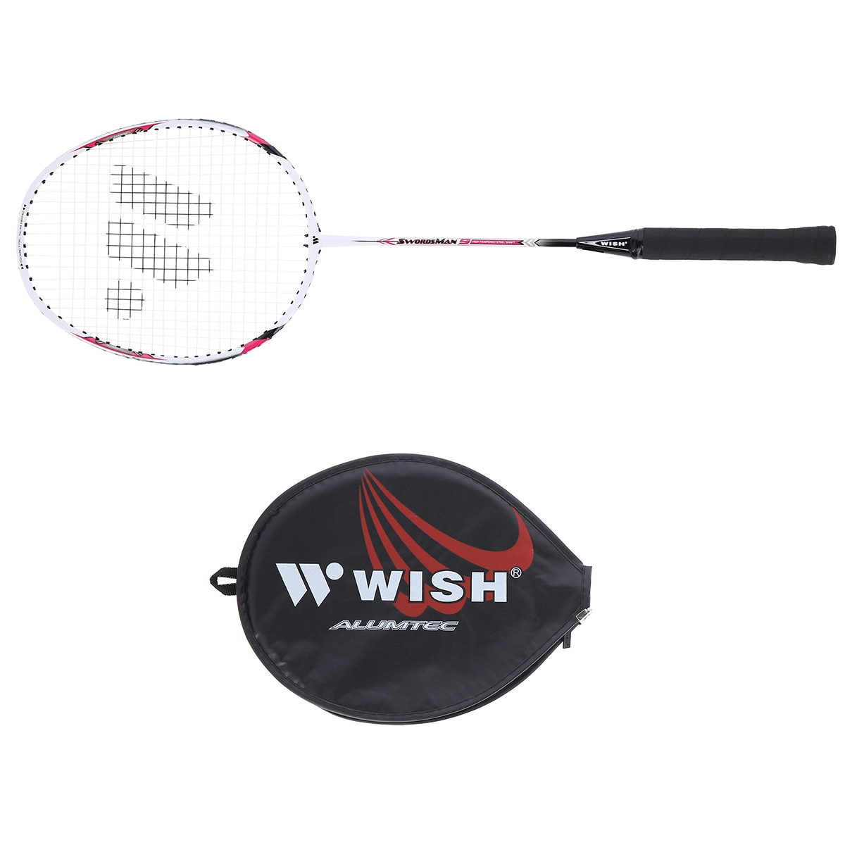 Badmintonová raketa Wish Steeltec 9 červená
