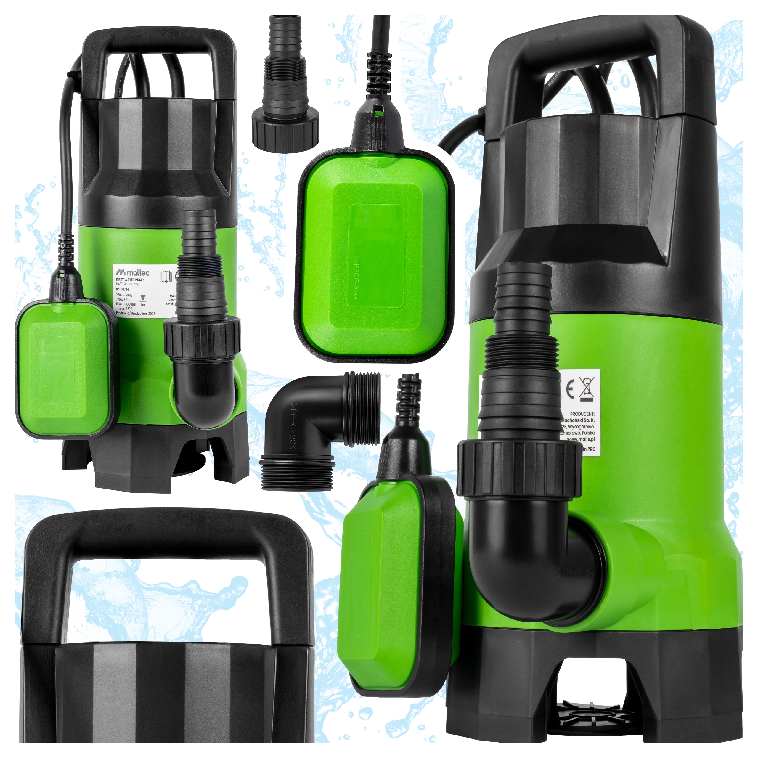 maltec ponorné čerpadlo na špinavou vodu masterpump 770 w