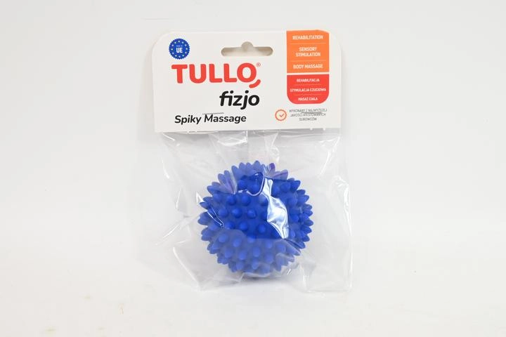Fizjo rehabilitační masážní míček s bodlinkami 6,6 cm modrý