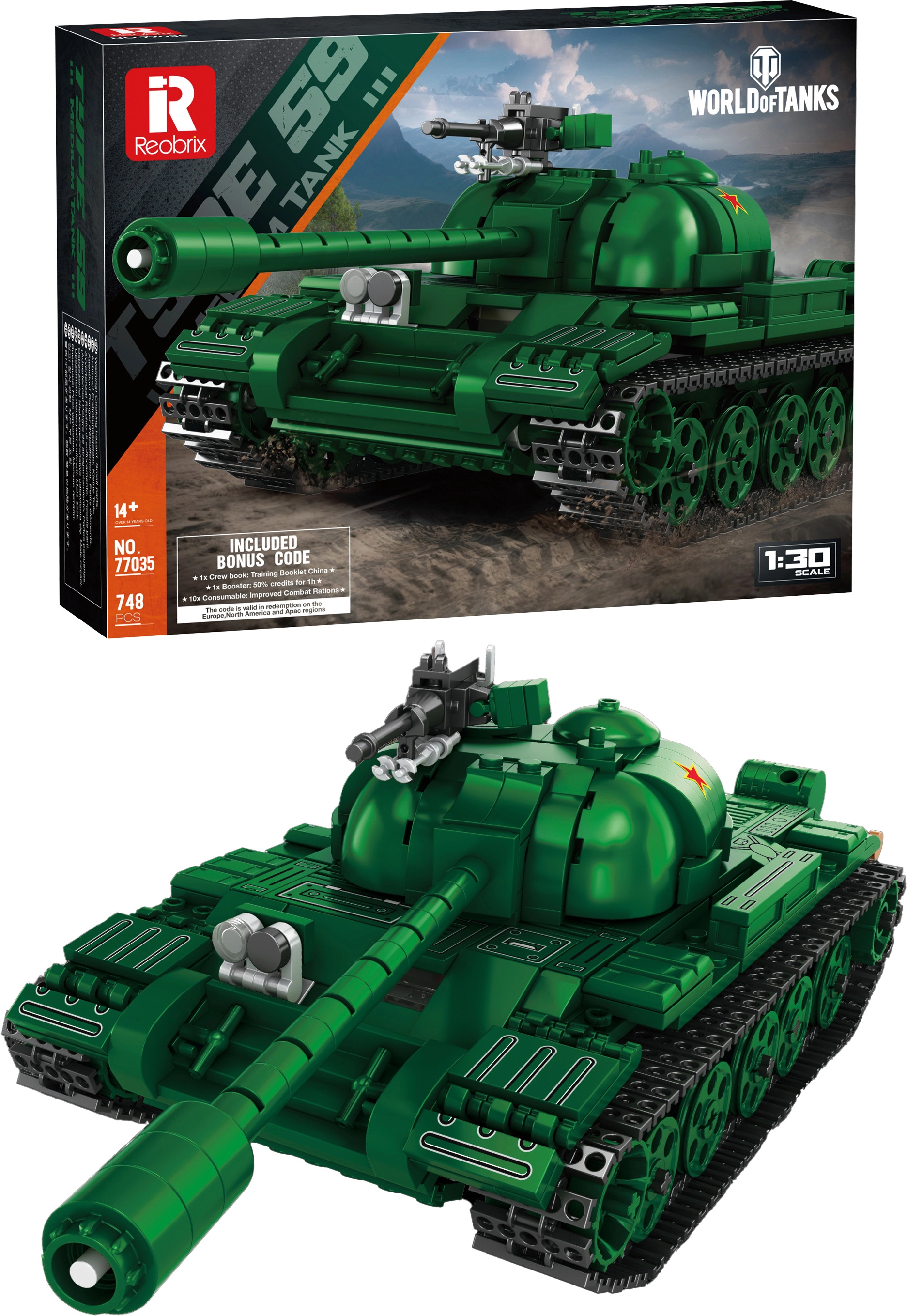 Stavebnice tanku Type 59 World of Tanks 748 dílků