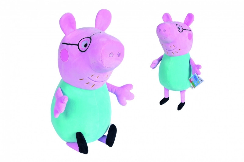 Prasátko Peppa plyšová hračka Táta, 37 cm