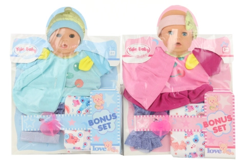 Oblečení pro panenku 40 cm s plenkou a dudlíkem