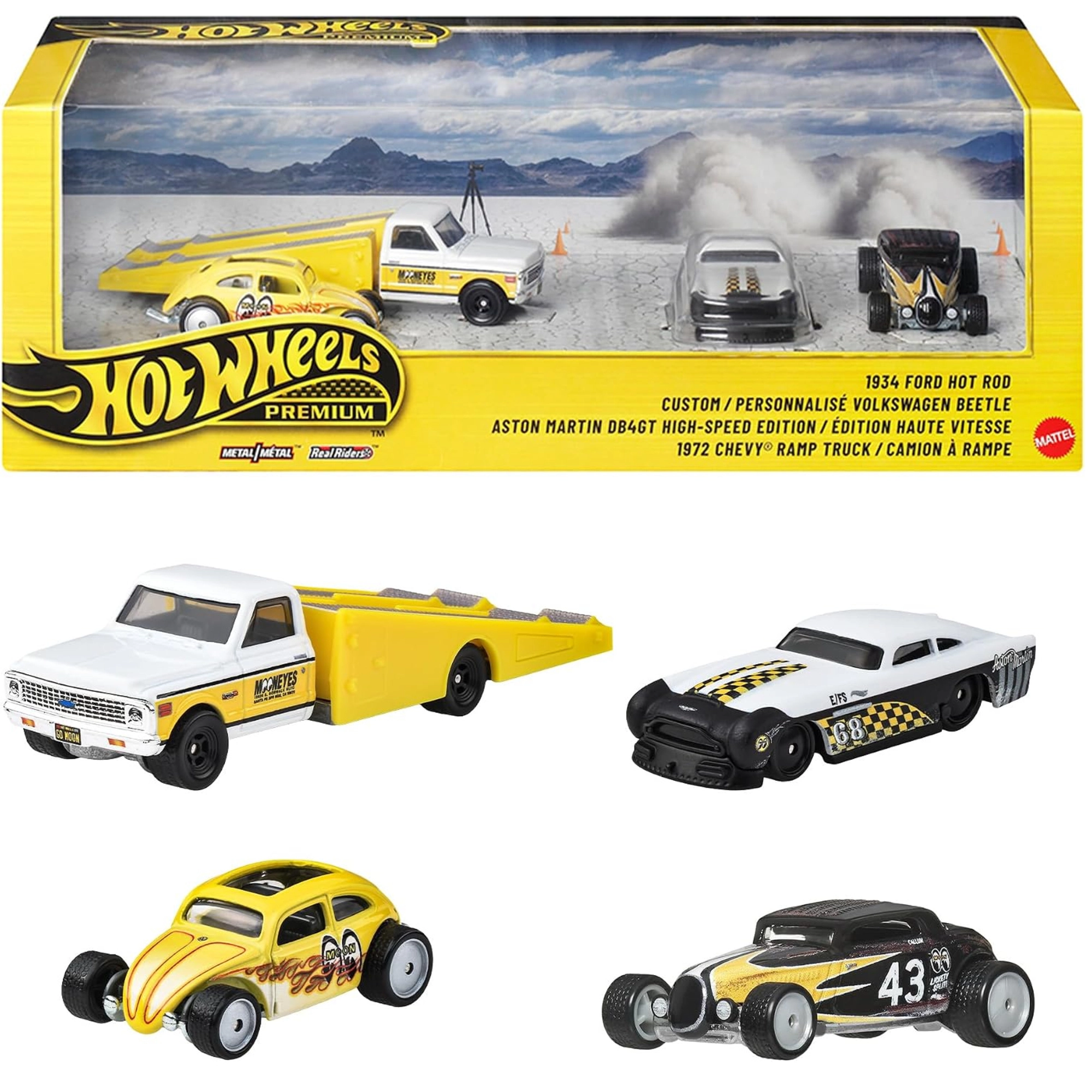 Hot Wheels Premium sada 4 vozidel Mooneyes