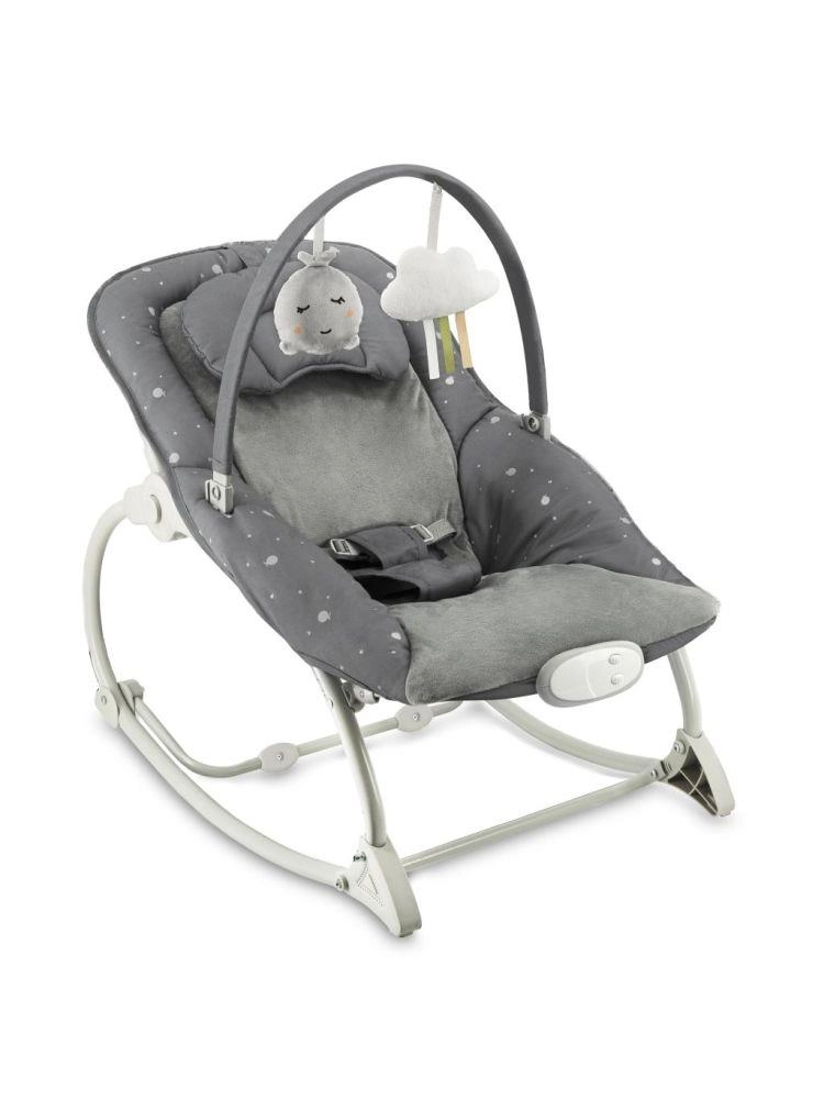 Vibrační lehátko s melodiemi MoMi LAPIS, tmavě šedé